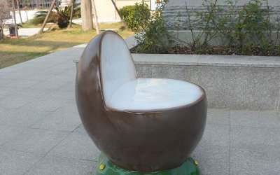 景區(qū)廣場(chǎng)玻璃鋼水果椰子靠背美陳戶外景觀桌椅擺件