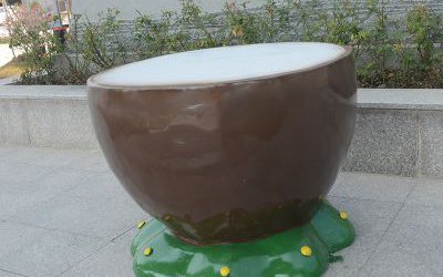 游樂場(chǎng)玻璃鋼椰子座椅擺件