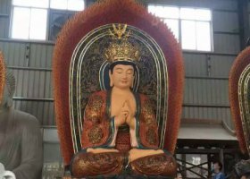 景區寺廟大型玻璃鋼佛像三圣雕塑
