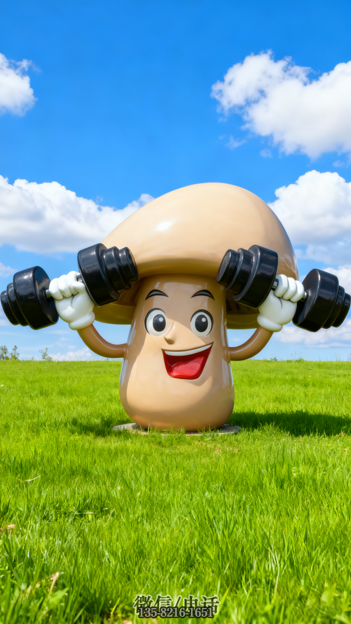 香菇雕塑實拍圖