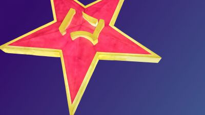 3D打印透明五角星內(nèi)發(fā)光雕塑