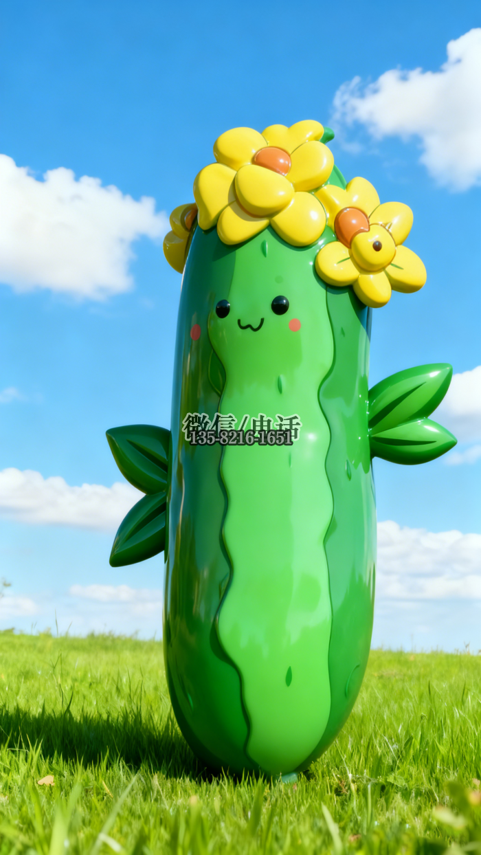 黃瓜雕塑實拍圖