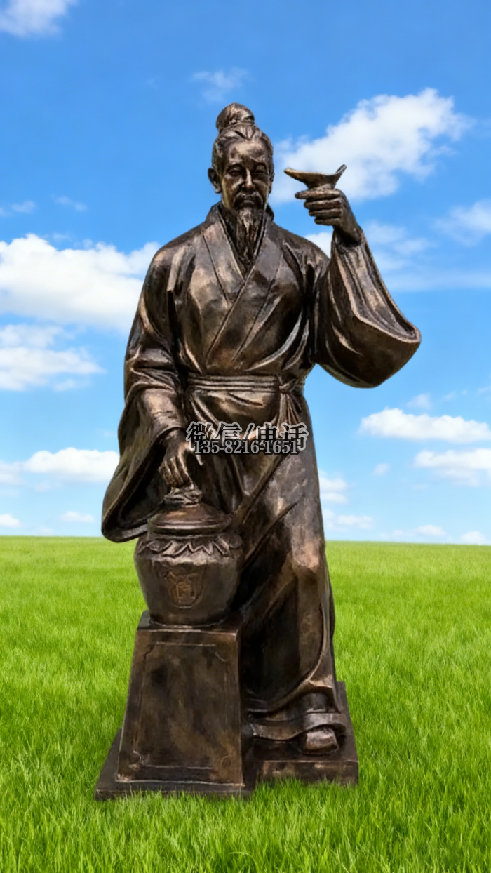玻璃鋼喝酒雕塑
