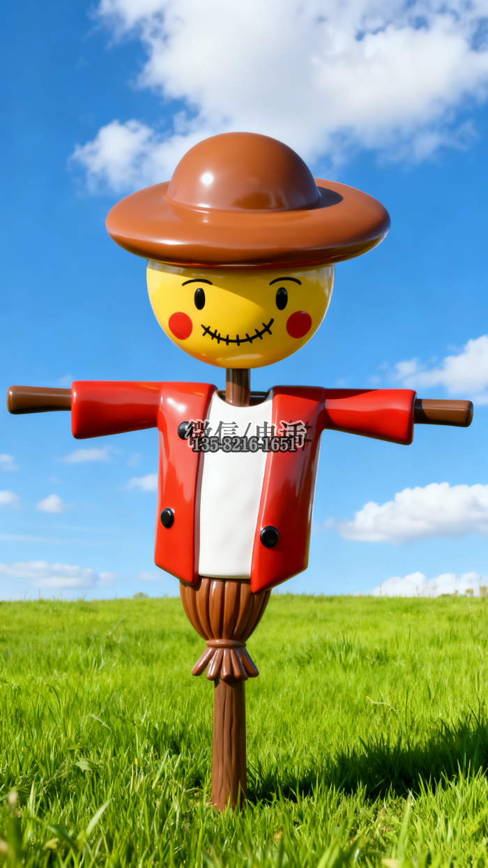 不銹鋼稻草人雕塑