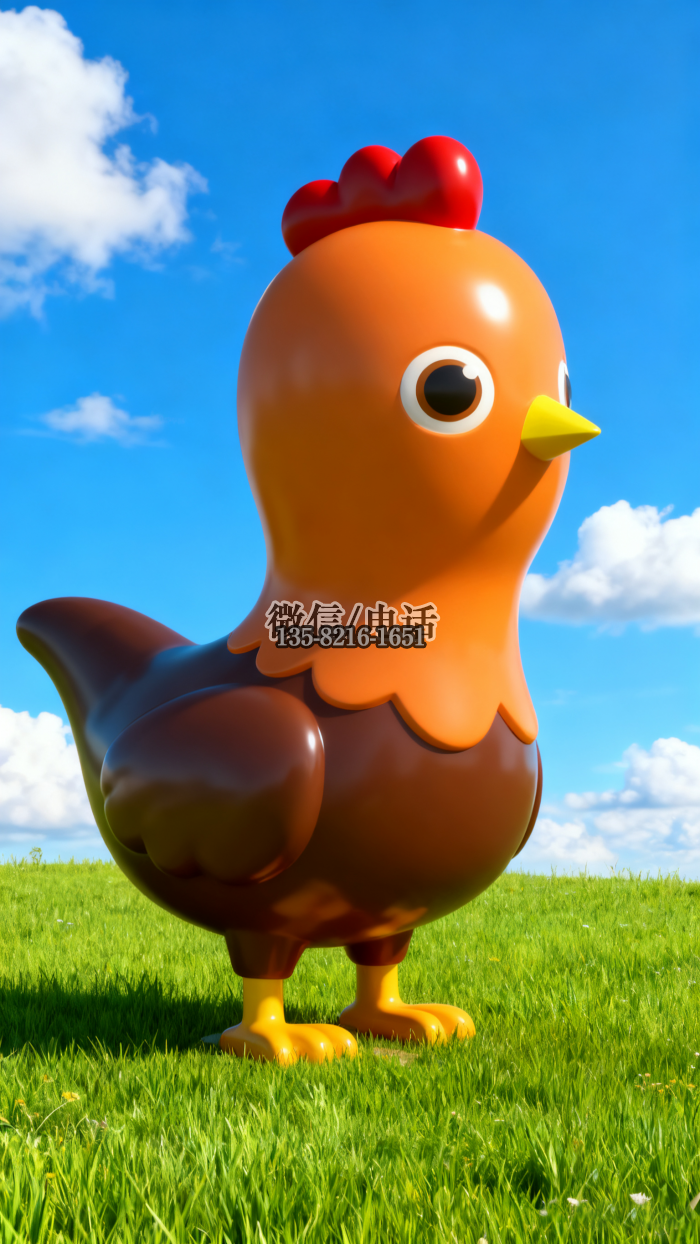 母雞雕塑實拍圖